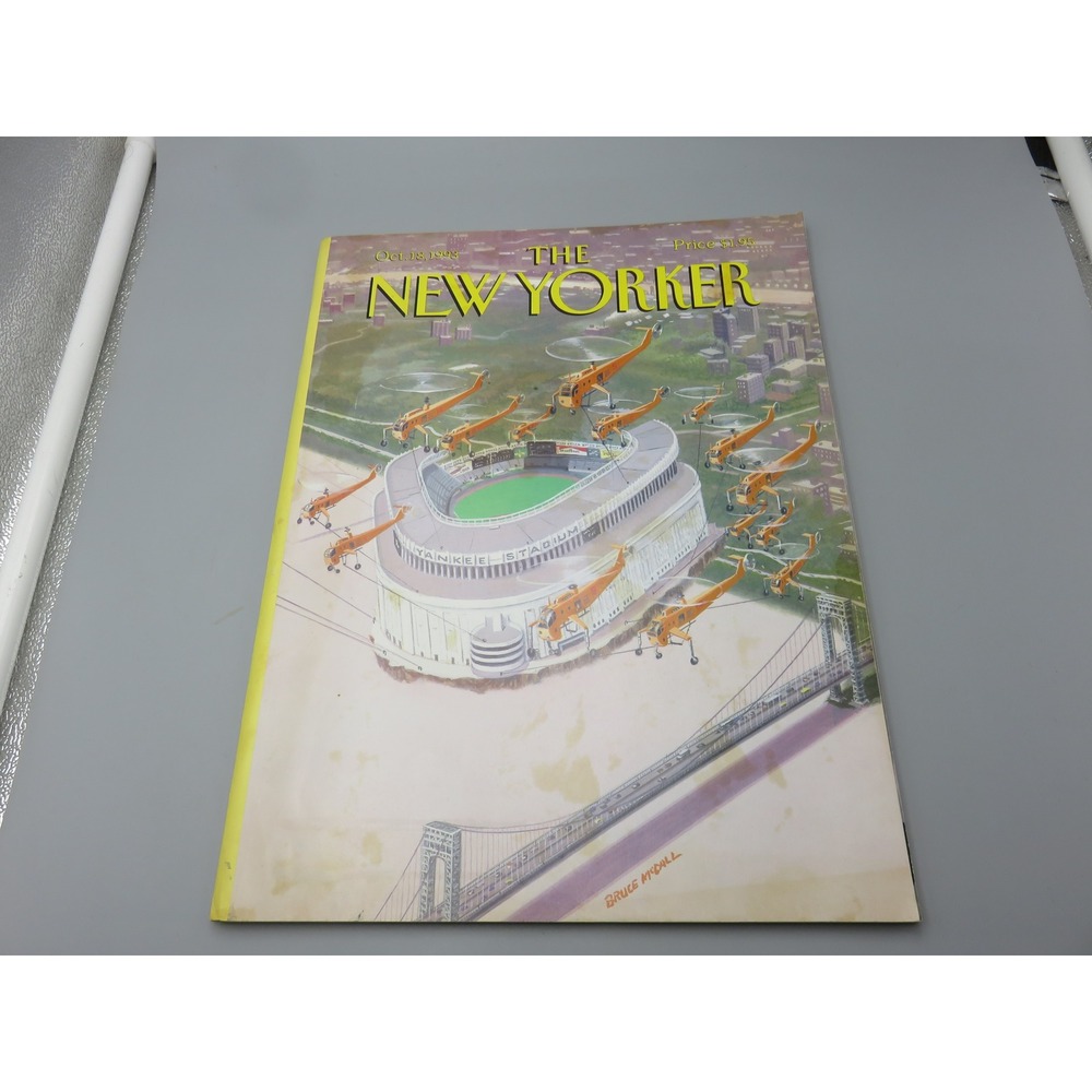 The New Yorker Magazine October 18 1993 Bruce McCall Yankee Stadium Cover Art